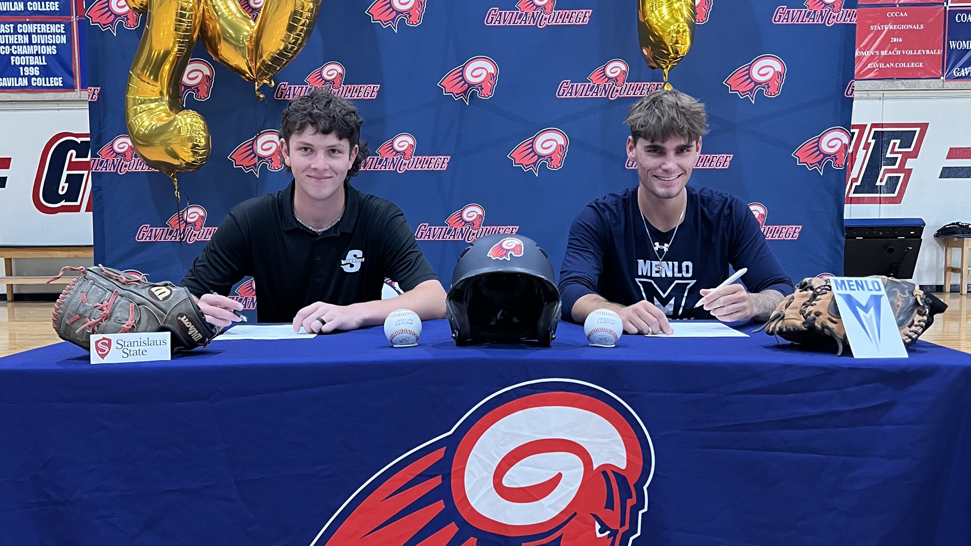 Gavilan baseball standouts Wyatt Barton (left) and Orlando Lewis (right) have signed letters of intent to continue their academic and athletic careers at four-year colleges.