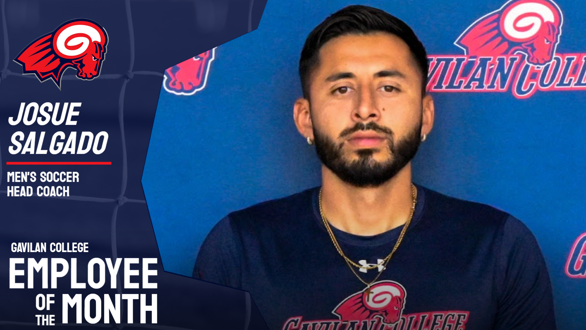 Men's Soccer head coach Josue Salgado named Employee of the Month